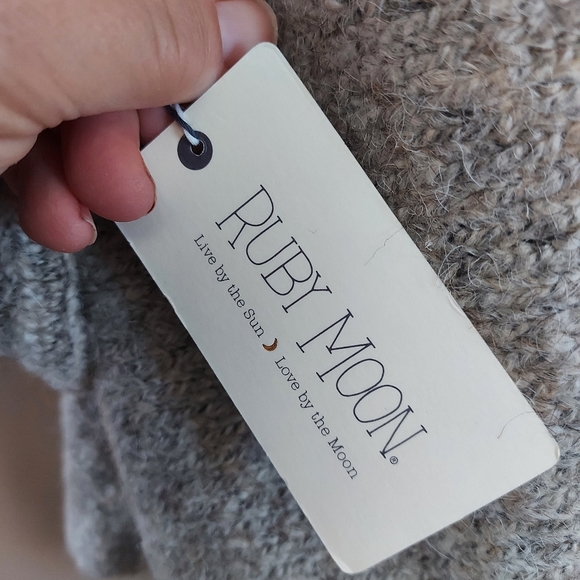 Ruby Moon Cotton Oversized Cocoon Cardigan Sweater Gray Size XS - Picture 9 of 10